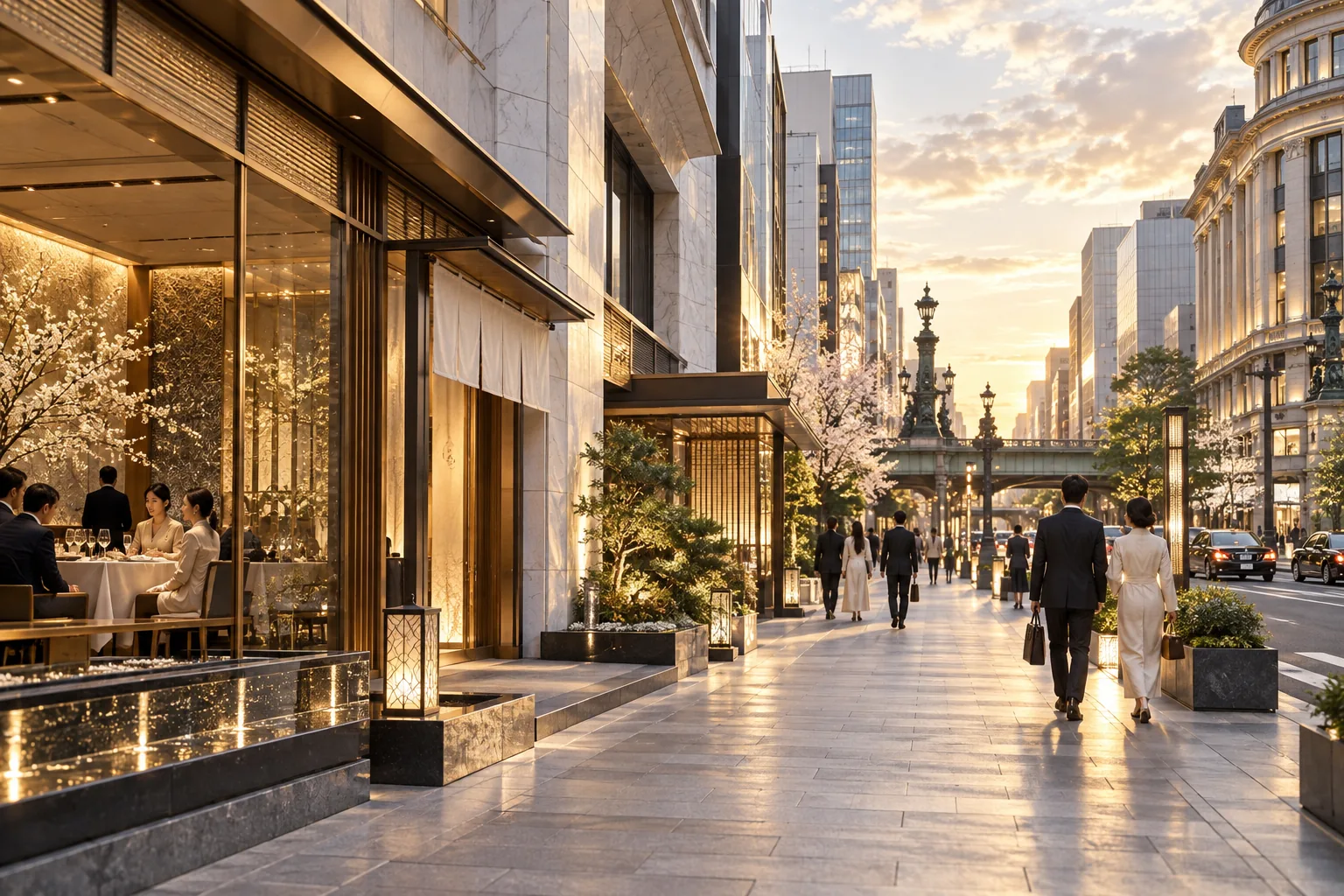 銀座・日本橋の街並みのイメージ